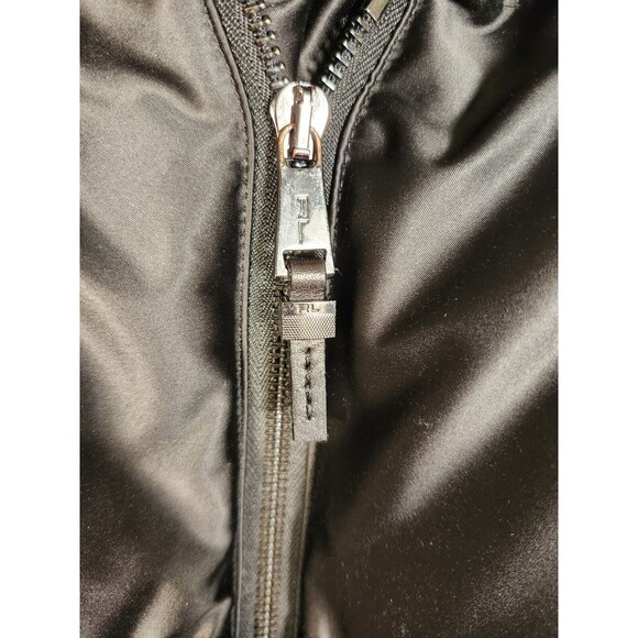 Ralph Lauren Black Label Puffer Jacket Sz 14 Womens Front Zip Pillow Neck - Picture 9 of 15